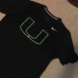 Nike dri-fit Miami Hurricanes shirt